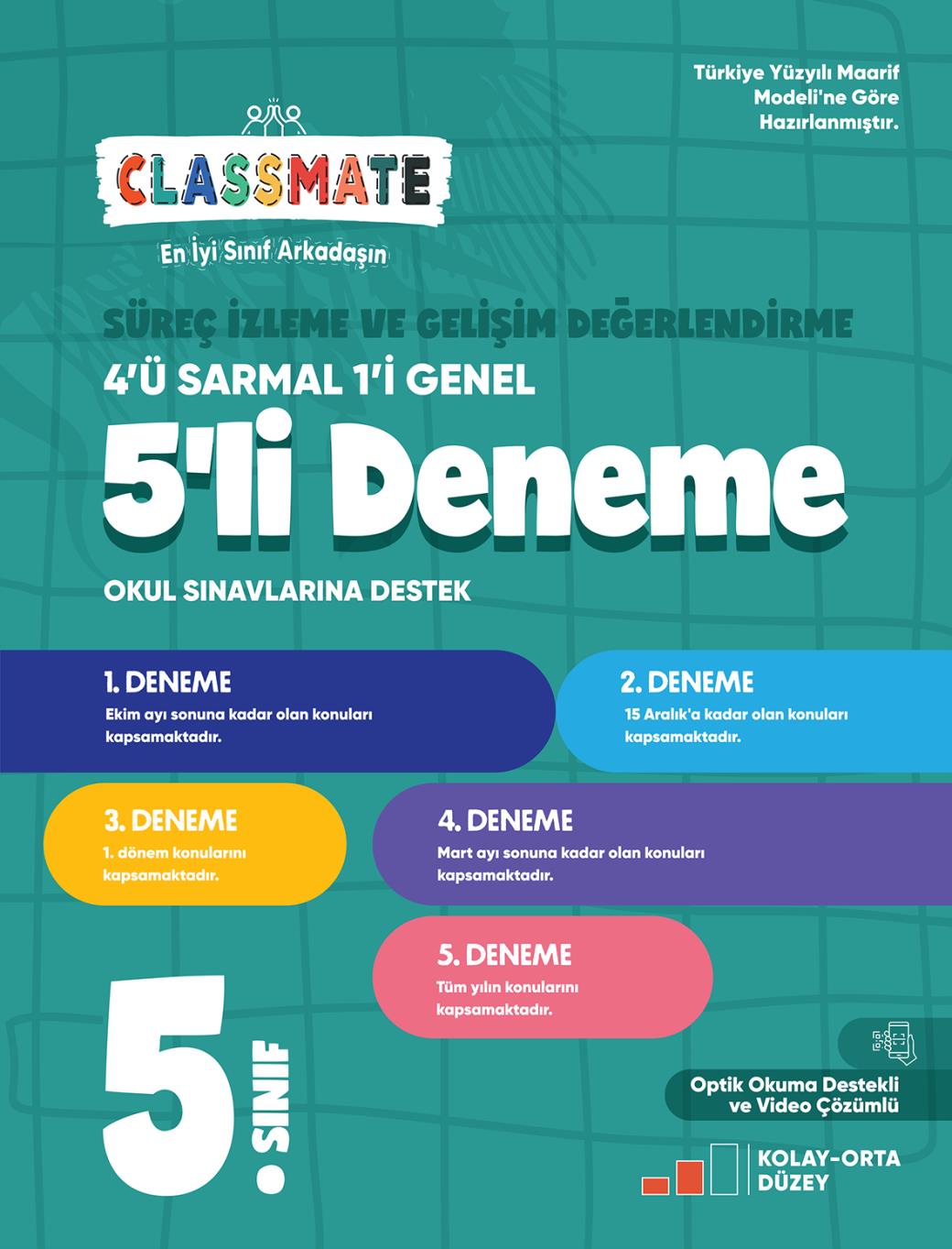 5. Sınıf Classmate Süreç İz.ve Gel. Değ.5’li Deneme