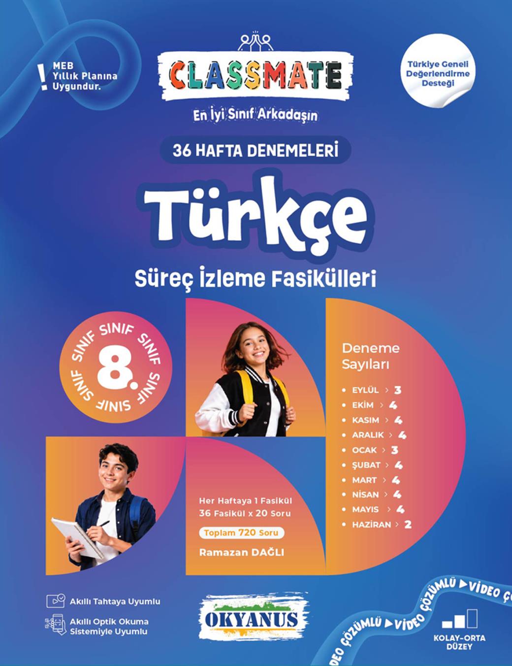 8. Sınıf Classmate 36 Hafta Denemeleri Türkçe Süreç İz. Fasikülleri
