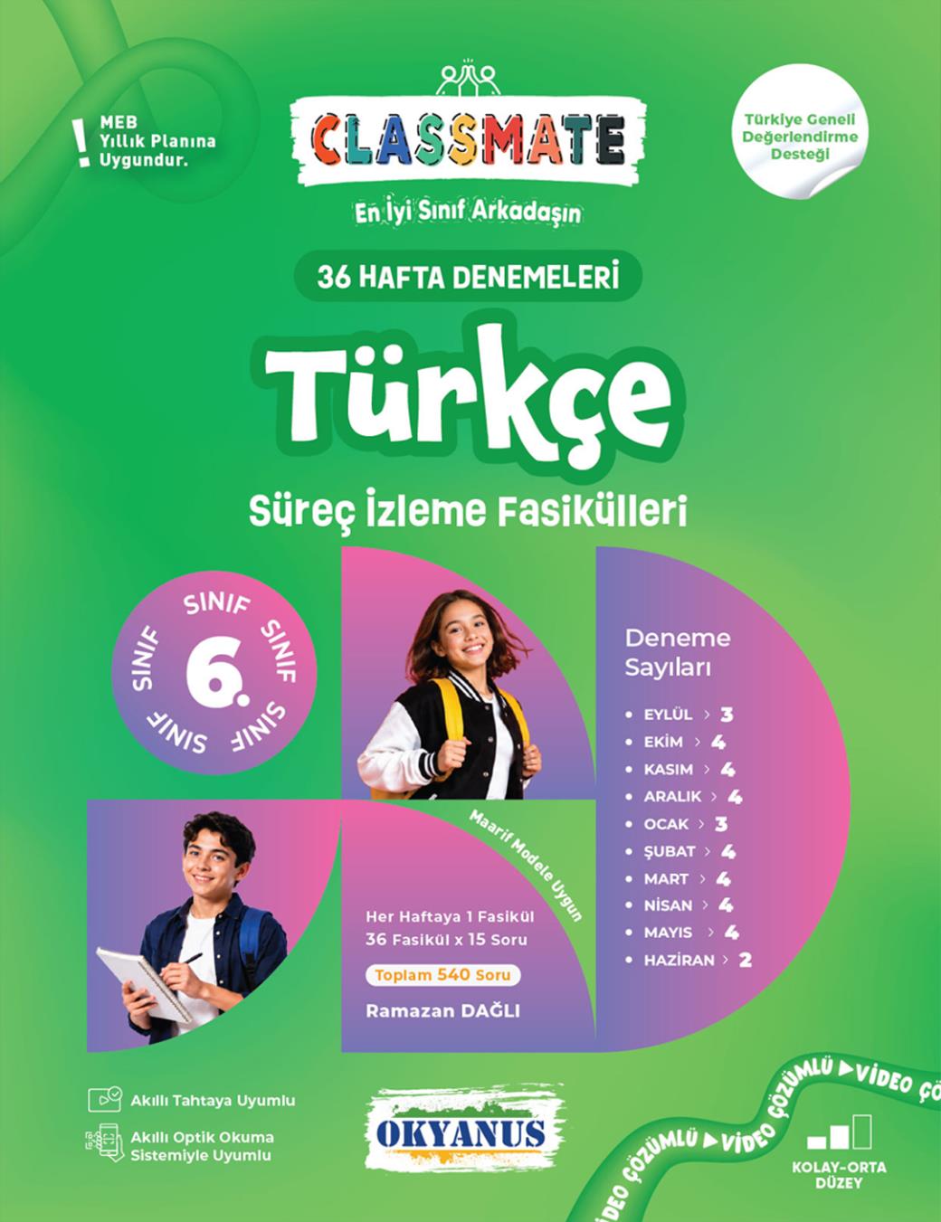 6. Sınıf Classmate 36 Hafta Denemeleri Türkçe Süreç İz. Fasikülleri